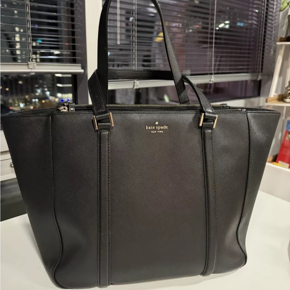 Kate Spade New York Women's Newbury Lane Briar Leather Black Tote